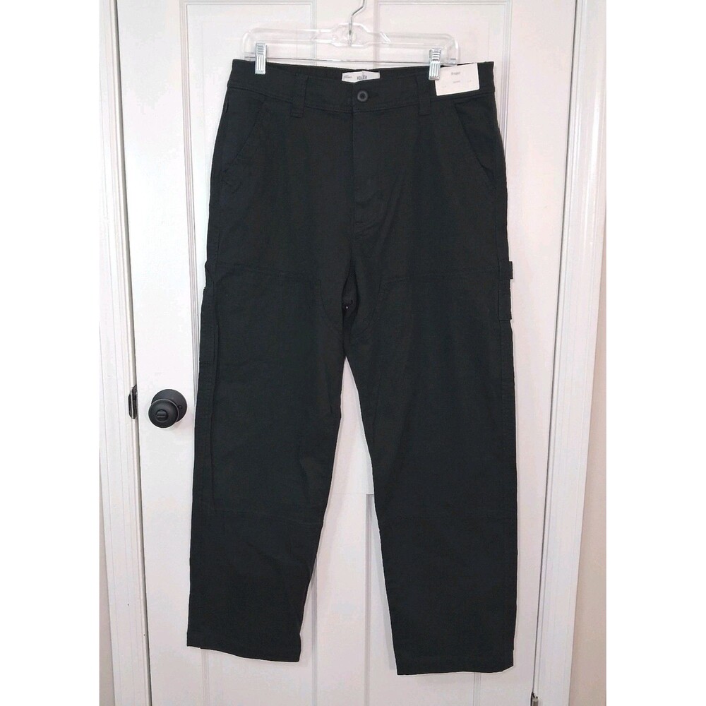 Hollister Mens L Cargo Pants Black Stretch Baggy Workwear Utility NWT Gorpcore